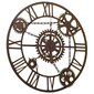 vidaXL sienas pulkstenis, brūns, 80 cm, metāls cena un informācija | Pulksteņi | 220.lv