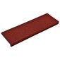 vidaXL kāpņu paklāji, 15 gab., adatu perforēti, 65x25 cm, sarkani cena un informācija | Paklāji | 220.lv