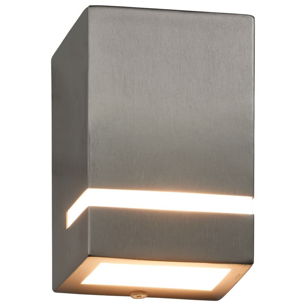 vidaXL āra sienas lampas, 2 gab., 35 W, melnas, taisnstūra forma cena un informācija | Āra apgaismojums | 220.lv