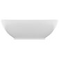 vidaXL izlietne, ovāla forma, 40x33 cm, matēta balta keramika цена и информация | Izlietnes | 220.lv