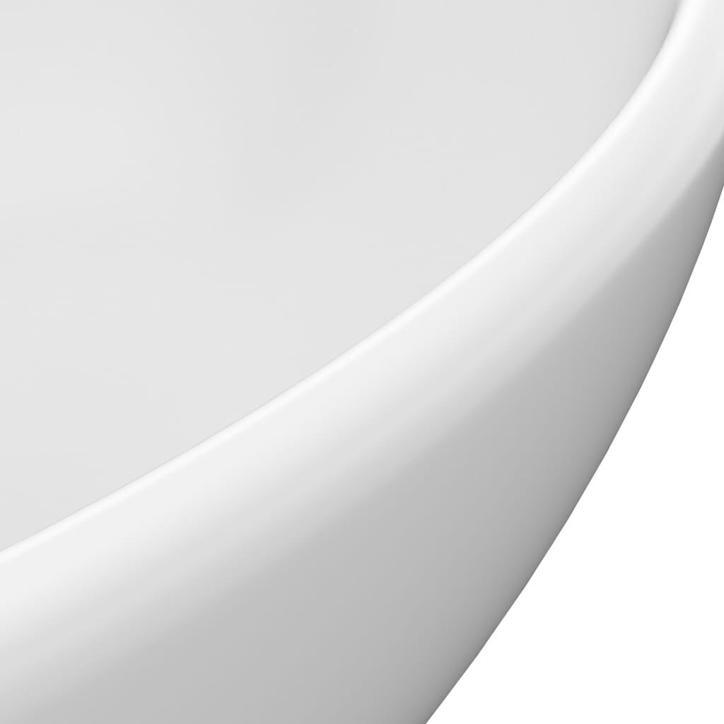 vidaXL izlietne, ovāla forma, 40x33 cm, matēta balta keramika цена и информация | Izlietnes | 220.lv