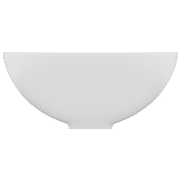 VidaXL izlietne, apaļa, 32,5x14 cm, matēta balta keramika cena | 220.lv