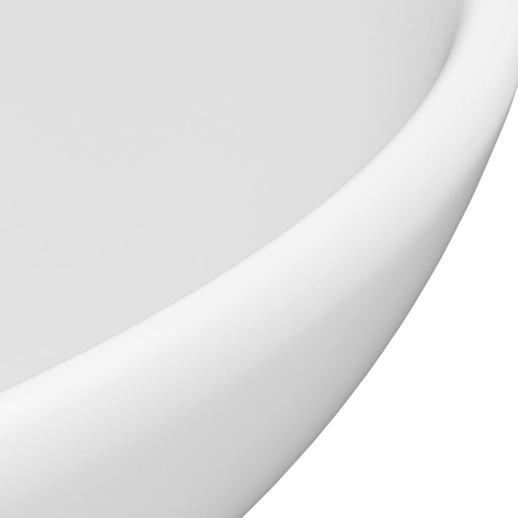 vidaXL izlietne, apaļa, 32,5x14 cm, matēta balta keramika цена и информация | Izlietnes | 220.lv
