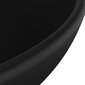 vidaXL izlietne, apaļa, 32,5x14 cm, matēta melna keramika cena un informācija | Izlietnes | 220.lv