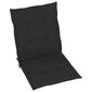 vidaXL dārza krēslu spilveni, 2 gab., melni, 100x50x3 cm цена и информация | Dekoratīvie spilveni un spilvendrānas | 220.lv