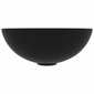 vidaXL vannasistabas izlietne, apaļa, matēta melna keramika cena un informācija | Izlietnes | 220.lv