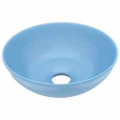 vidaXL vannasistabas izlietne, apaļa, matēta, gaiši zila keramika цена и информация | Раковины | 220.lv