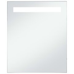 vidaXL vannasistabas sienas spogulis ar LED apgaismojumu, 50x60 cm цена и информация | Зеркальца | 220.lv
