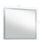 vidaXL vannasistabas sienas spogulis ar LED apgaismojumu, 60x50 cm cena un informācija | Spoguļi | 220.lv