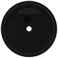 vidaXL izlietne, 40x15 cm, apaļa, melna keramika cena un informācija | Izlietnes | 220.lv