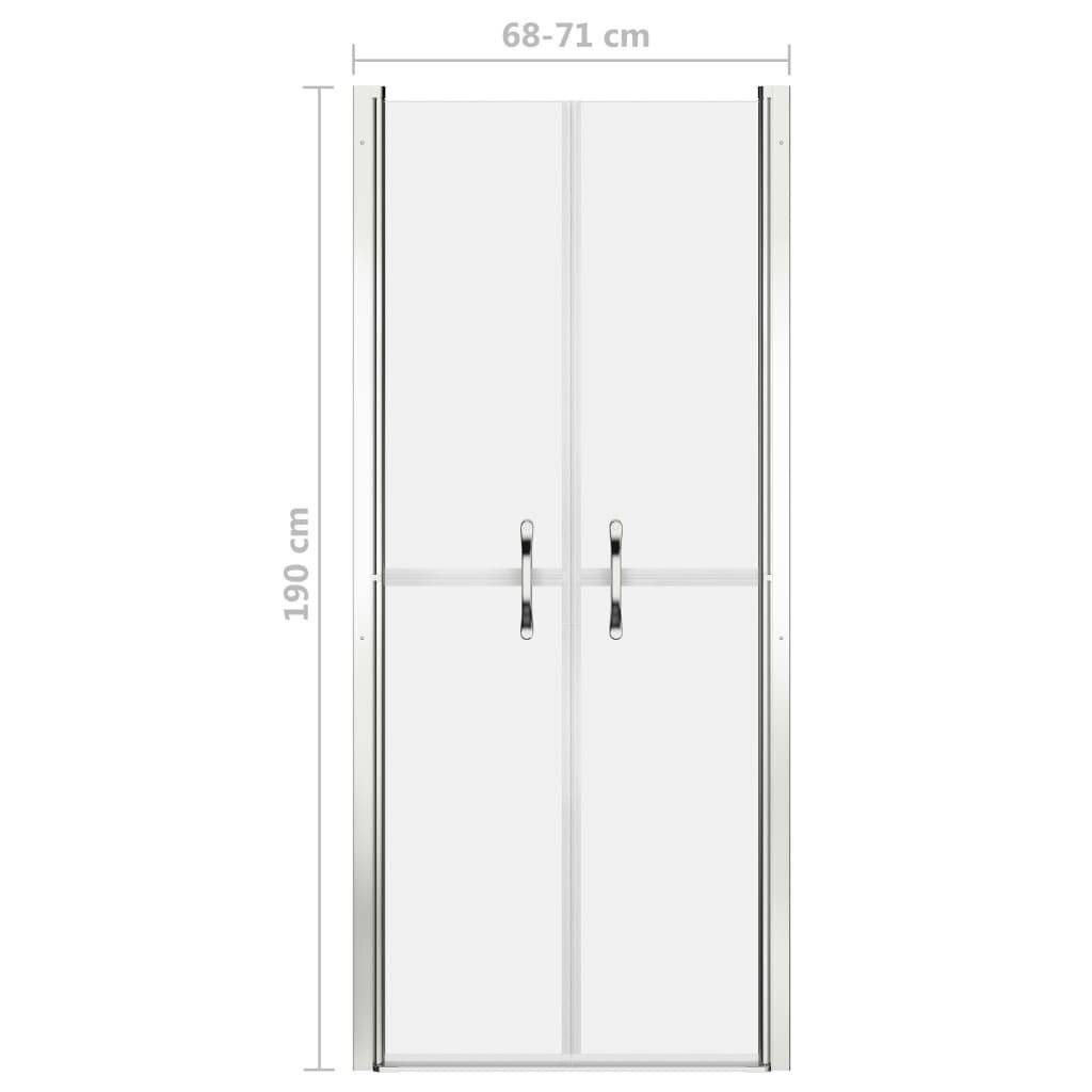 vidaXL dušas durvis, 71x190 cm, ESG, matētas цена и информация | Dušas durvis, dušas sienas | 220.lv