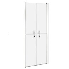 vidaXL dušas durvis, 81x190 cm, ESG, matētas цена и информация | Душевые двери и стены | 220.lv