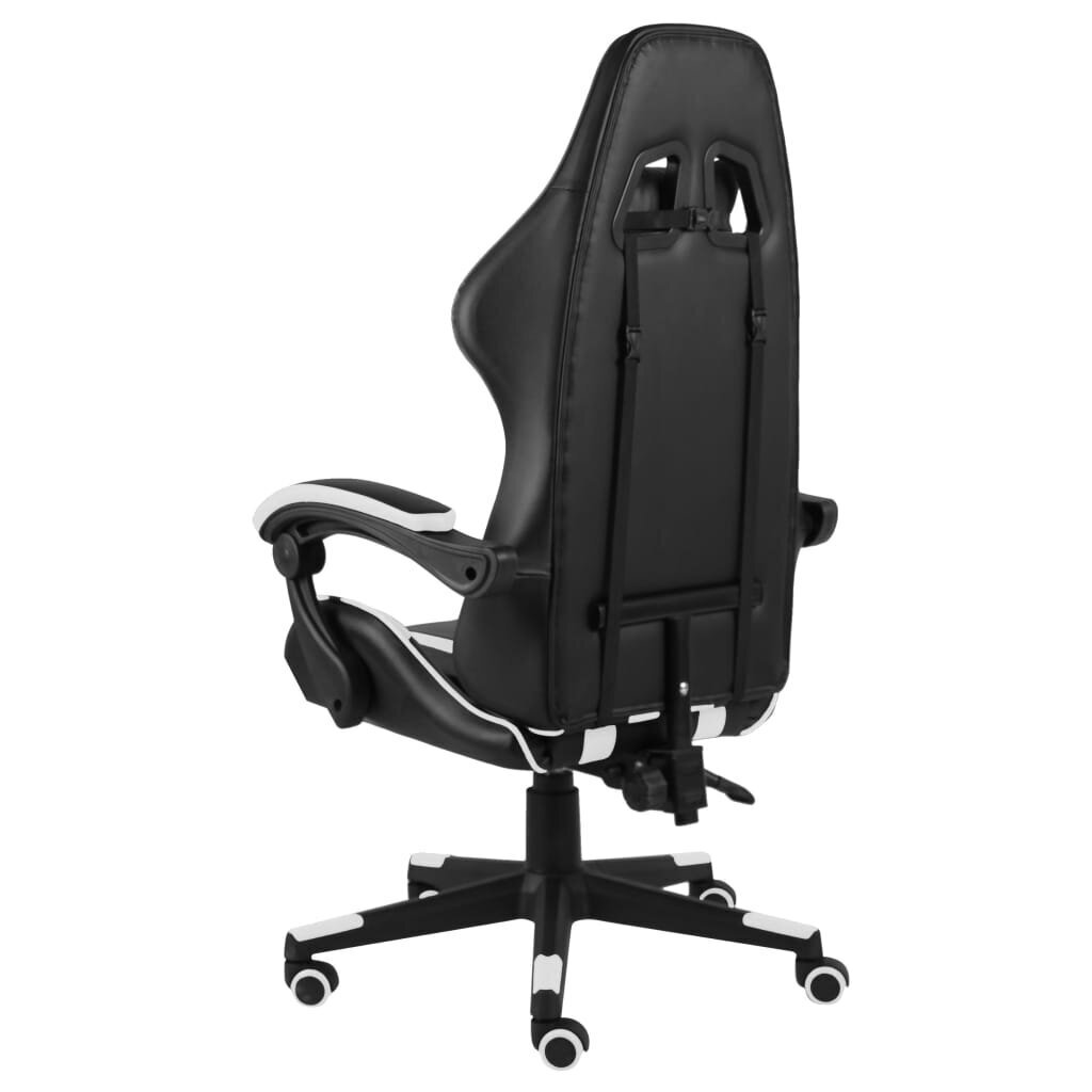 vidaXL biroja krēsls, melna un balta mākslīgā āda cena un informācija | Biroja krēsli | 220.lv