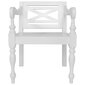 vidaXL krēsli, 2 gab., balti, masīvs sarkankoks cena un informācija | Virtuves un ēdamistabas krēsli | 220.lv