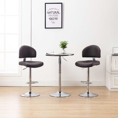 Барные стулья, 2 шт., коричневый цена и информация | Стулья для кухни и столовой | 220.lv