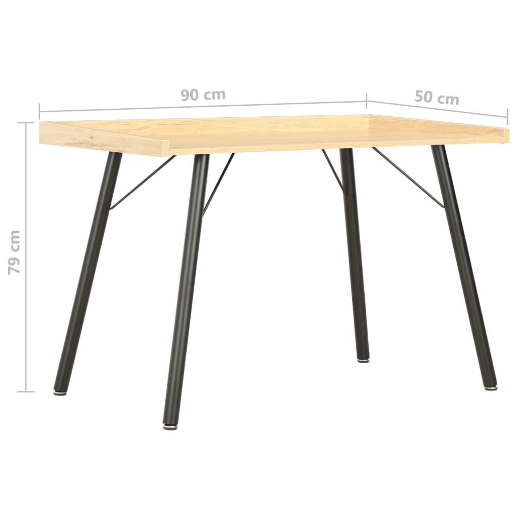 vidaXL galds, ozolkoka krāsa, 90x50x79 cm cena un informācija | Datorgaldi, rakstāmgaldi, biroja galdi | 220.lv