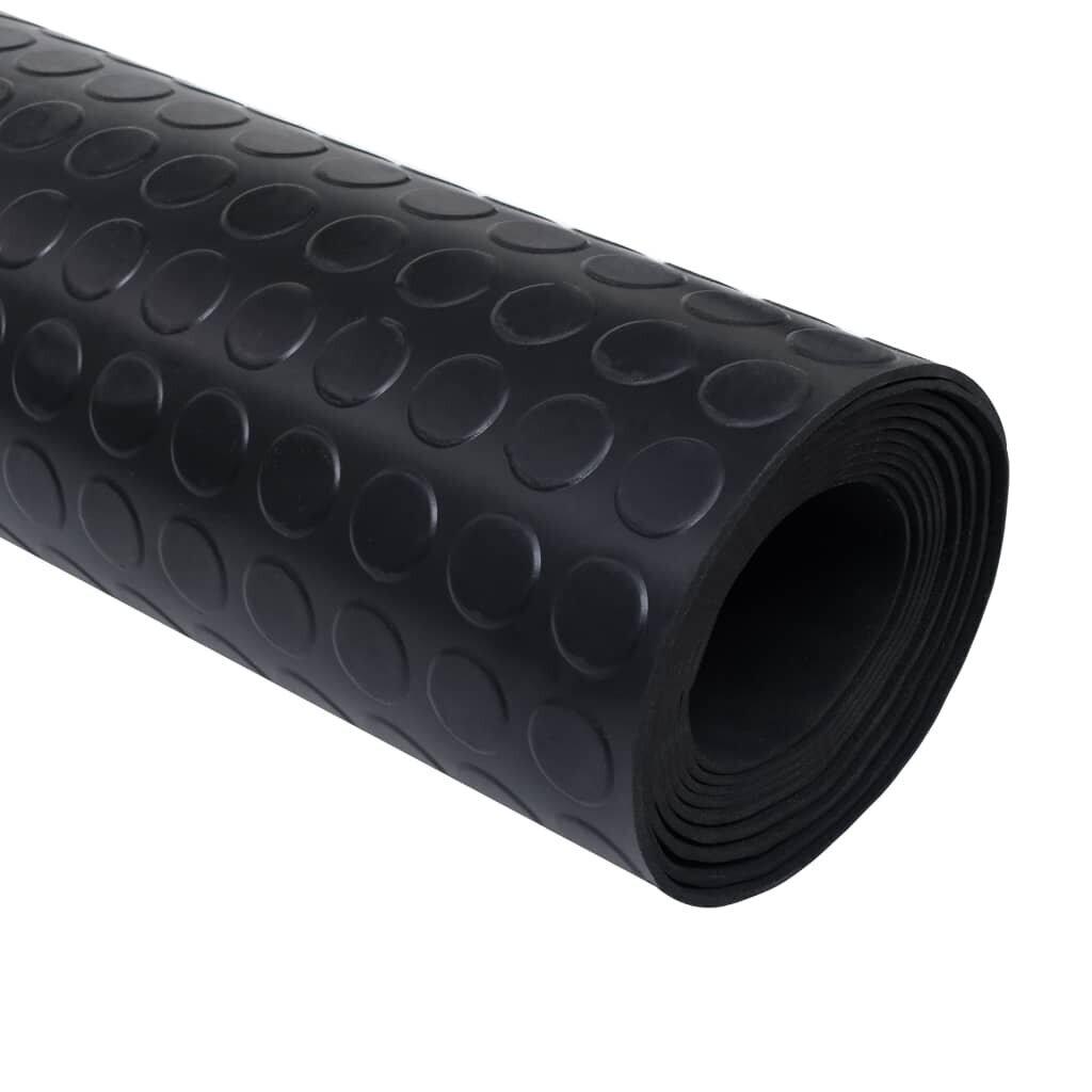 vidaXL grīdas paklājs, neslīdoša gumija, 1,5x2 m, 3 mm, punktains цена и информация | Universālie paklājiņi | 220.lv