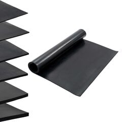 vidaXL grīdas paklājs, neslīdoša gumija, 1,2x2 m, 8 mm, gluds cena un informācija | Paklāji | 220.lv