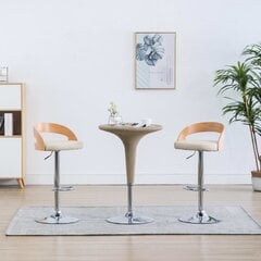 Барные стулья, 2 шт., коричневые цена и информация | Стулья для кухни и столовой | 220.lv