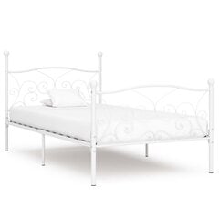 Каркас кровати с решетчатым основанием, 100x200 см, белый цена и информация | Кровати | 220.lv