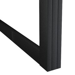 vidaXL bīdāmās durvis, alumīnijs un ESG stikls, 90x205 cm, melnas цена и информация | Межкомнатные двери | 220.lv