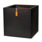 Capi puķu kaste Urban Smooth, kvadrāta forma, 50x50x50 cm, melna cena un informācija | Puķu podi | 220.lv