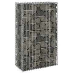 vidaXL gabions ar vāku, cinkots tērauds, 60x30x100 cm cena un informācija | Žogi un piederumi | 220.lv