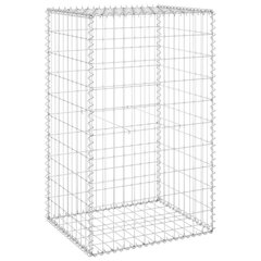 vidaXL gabions ar vāku, cinkots tērauds, 60x50x100 cm cena un informācija | Žogi un piederumi | 220.lv