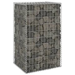 vidaXL gabions ar vāku, cinkots tērauds, 60x50x100 cm cena un informācija | Žogi un piederumi | 220.lv