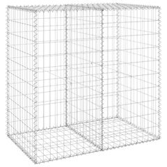 vidaXL gabions ar vāku, cinkots tērauds, 100x60x100 cm cena un informācija | Žogi un piederumi | 220.lv