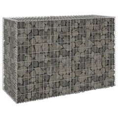 vidaXL gabions ar vāku, cinkots tērauds, 150x60x100 cm цена и информация | Заборы и принадлежности к ним | 220.lv