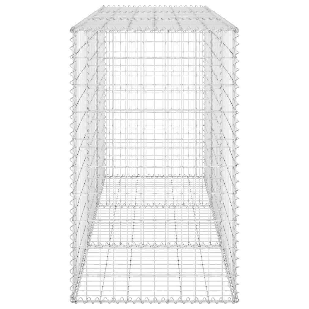 vidaXL gabions ar vāku, cinkots tērauds, 200x60x100 cm цена и информация | Žogi un piederumi | 220.lv