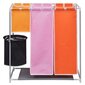vidaXL 3-daļīgi veļas grozi ar mazgāšanas kasti, 2 gab. cena un informācija | Vannas istabas aksesuāri | 220.lv