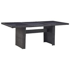 Обеденный стол, 200x100x74 см, черный цена и информация | Столы для сада | 220.lv
