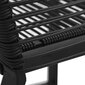 vidaXL dārza krēsli, 4 gab., rotangpalmas auklas, melni cena un informācija | Dārza krēsli | 220.lv