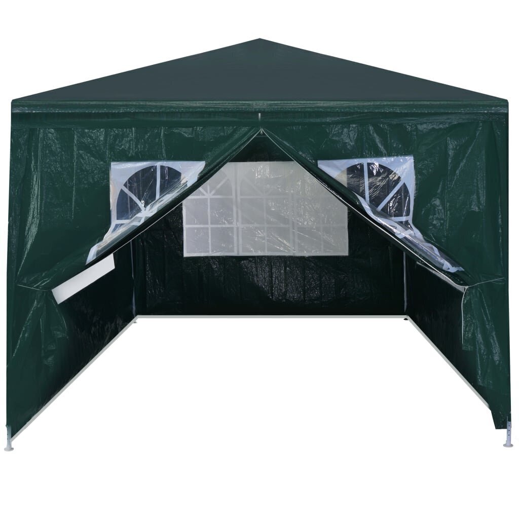 vidaXL svinību telts, zaļa, 3x4 m цена и информация | Dārza nojumes un lapenes | 220.lv