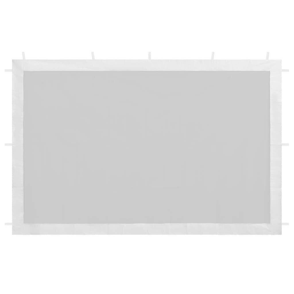 vidaXL dārza telts sānu sienas, 2 gab., ar sietu, baltas цена и информация | Dārza nojumes un lapenes | 220.lv