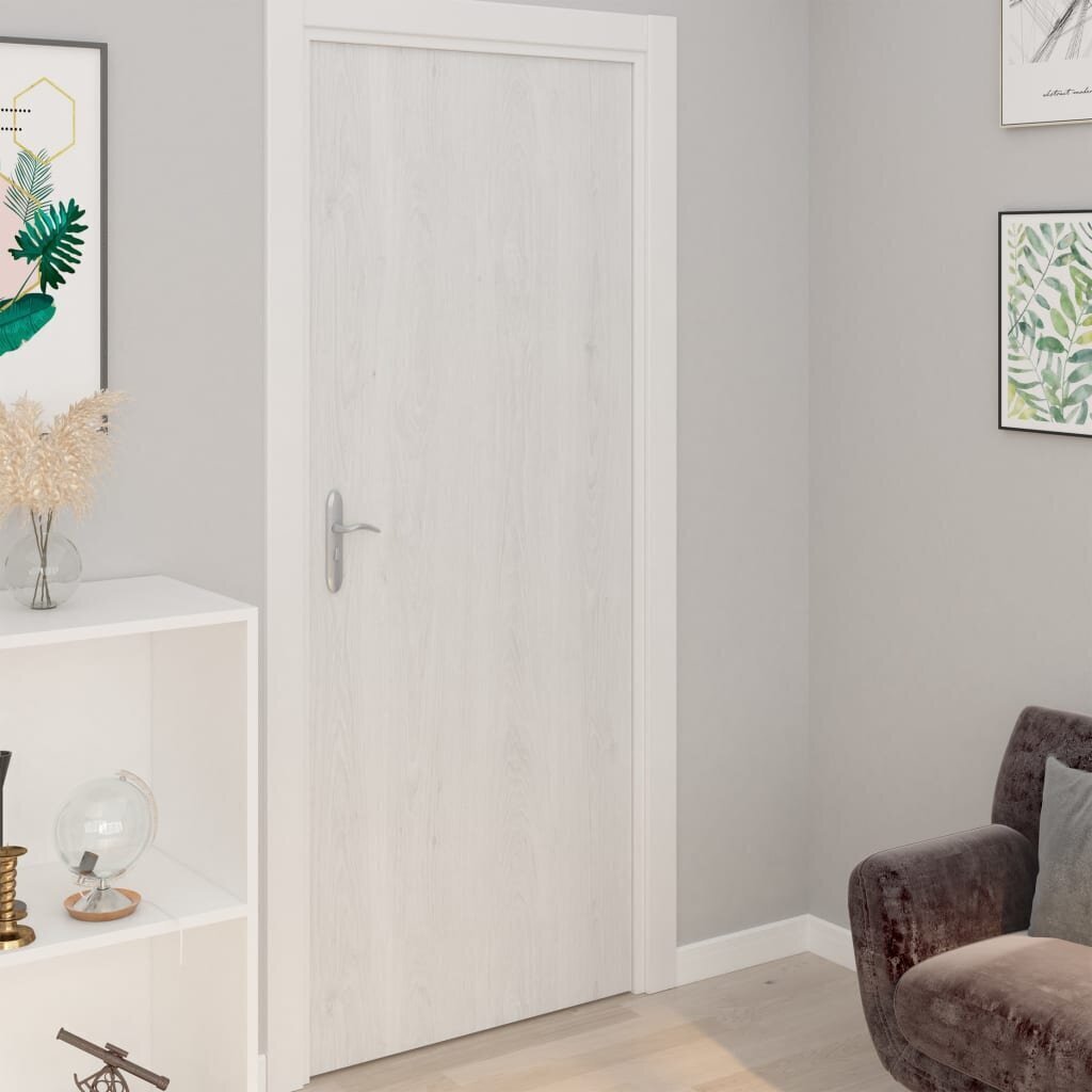 vidaXL durvju līmplēves, 2 gab., balts koks, 210x90 cm, PVC cena un informācija | Līmplēves | 220.lv