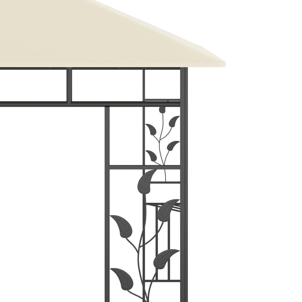 vidaXL dārza nojume ar moskītu tīklu, 3x3x2,73 m, 180 g/m², krēmkrāsas cena un informācija | Dārza nojumes un lapenes | 220.lv