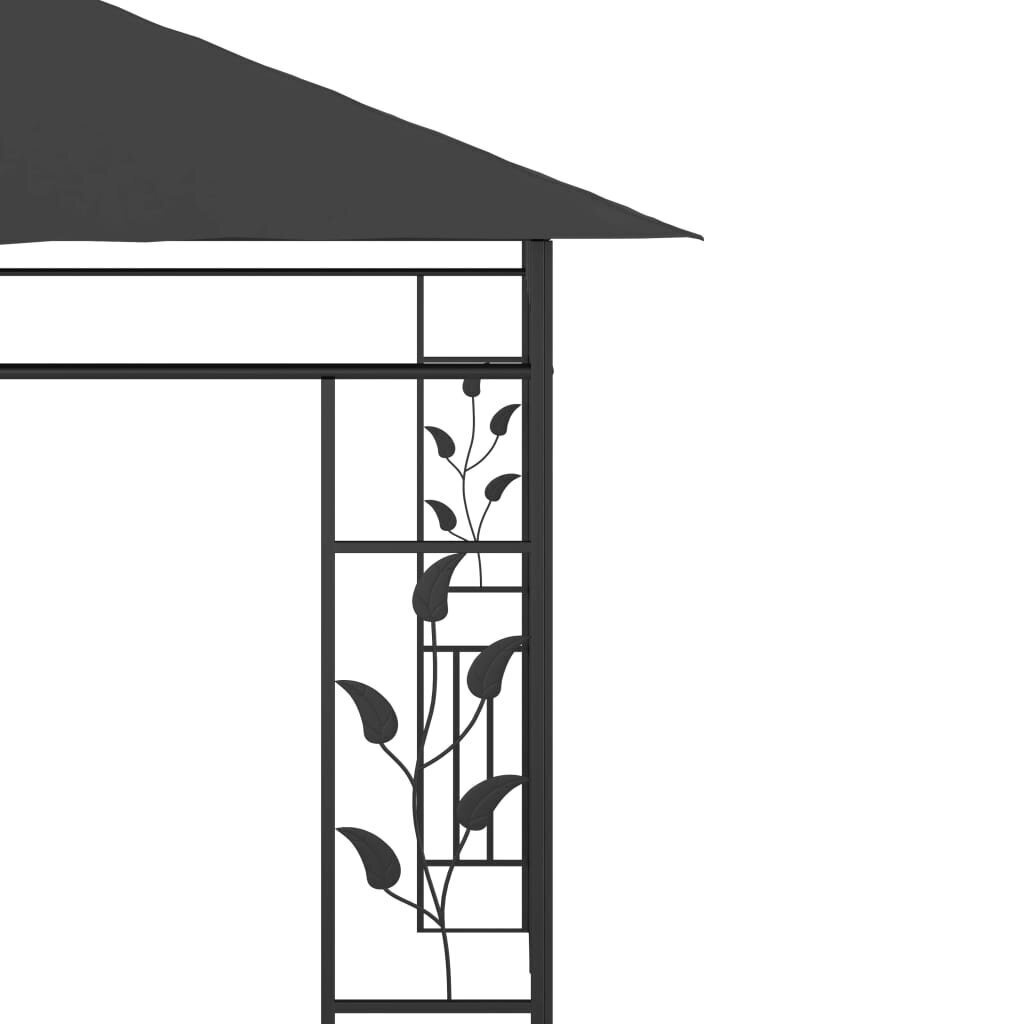 vidaXL dārza nojume ar moskītu tīklu, 6x3x2,73 m, antracītpelēka cena un informācija | Dārza nojumes un lapenes | 220.lv