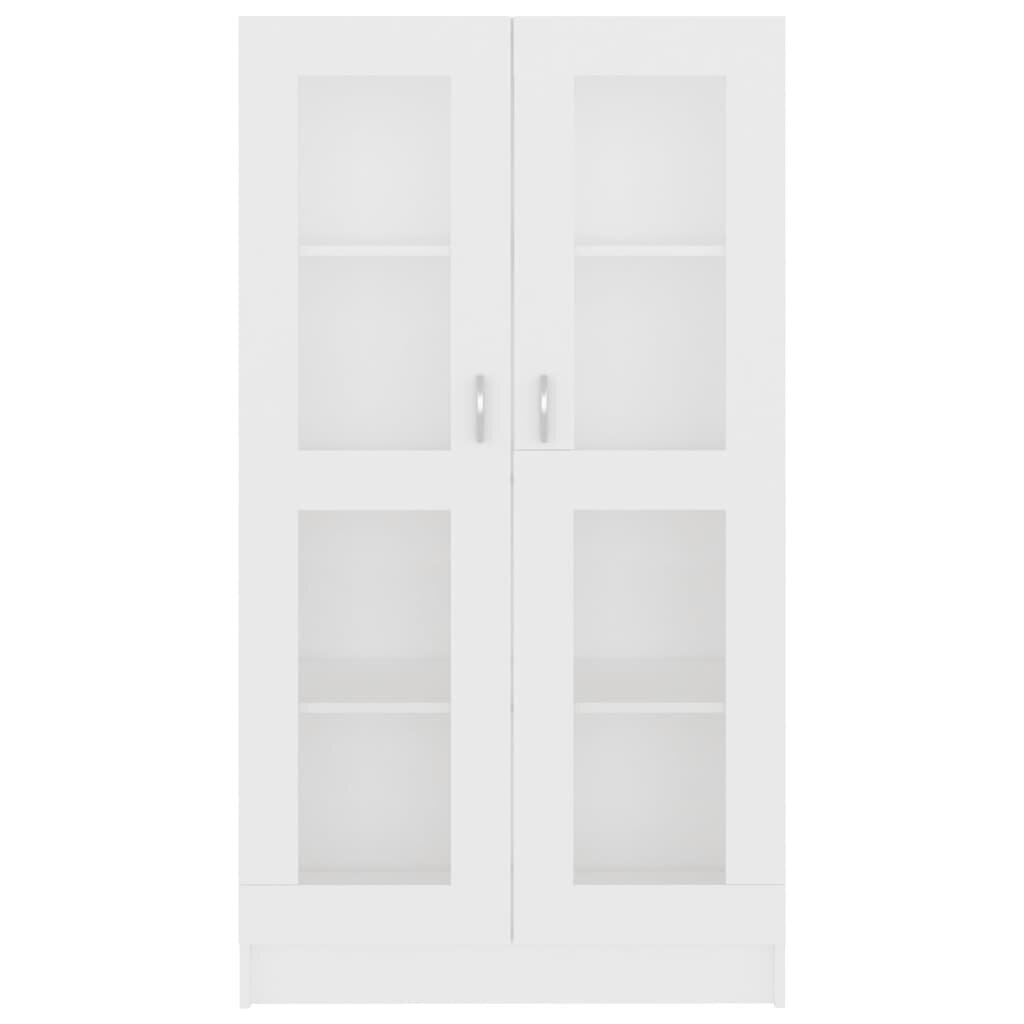 vidaXL vitrīna, balta, 82,5x30,5x150 cm, skaidu plāksne цена и информация | Vitrīnas, bufetes | 220.lv