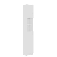 Шкаф для ванной комнаты, 32x25,5x190 см, белый цена и информация | Шкафчики для ванной | 220.lv