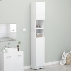 vidaXL vannasistabas plaukts, balts, 32x25,5x190 cm, skaidu plāksne цена и информация | Шкафчики для ванной | 220.lv