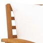 vidaXL dārza krēsli ar krēmkrāsas matračiem, 2 gab., akācijas koks цена и информация | Dārza krēsli | 220.lv