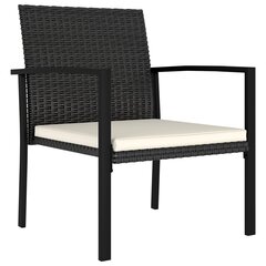 Садовые кресла, 2 шт., черные цена и информация | Садовые стулья, кресла, пуфы | 220.lv