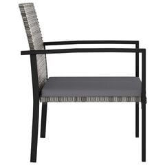 Садовые кресла, 2 шт., черные цена и информация | скамейка со столиком | 220.lv
