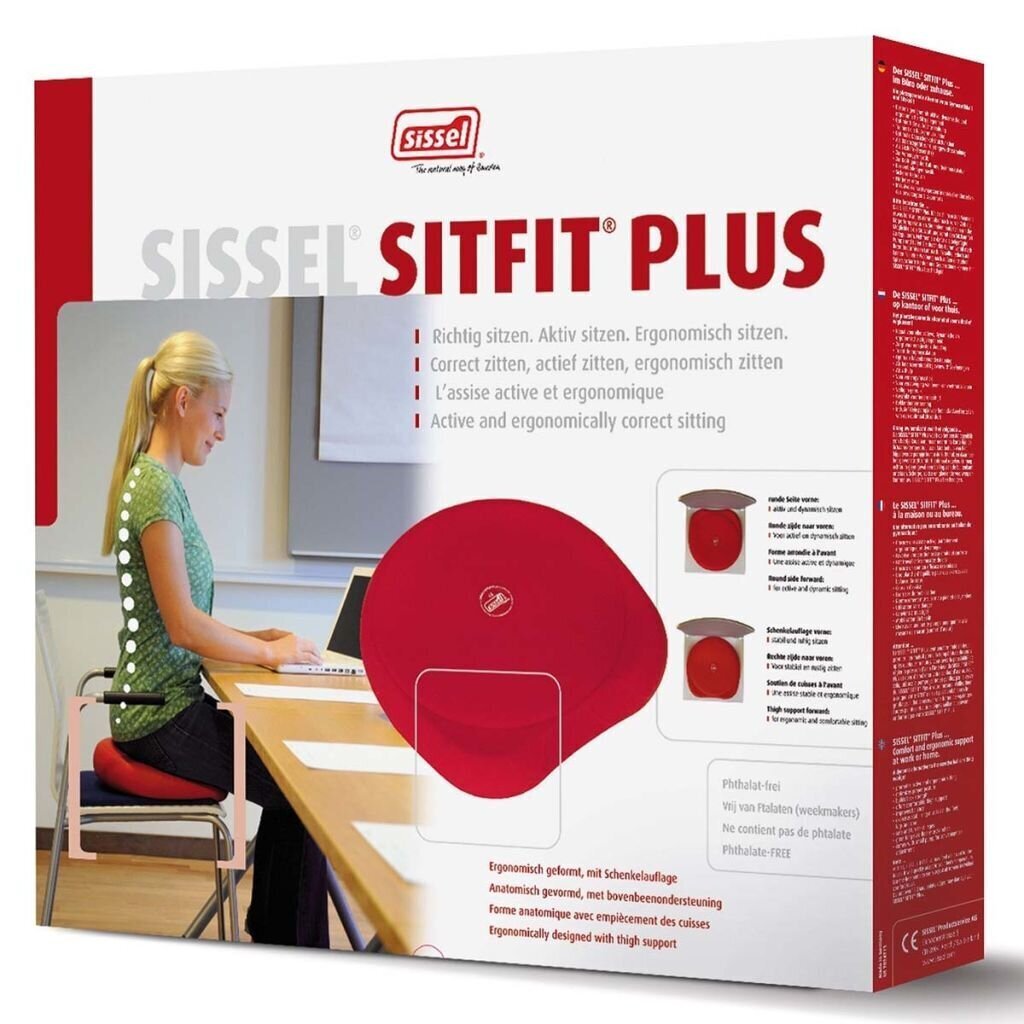 SISSEL® SITFIT® Plus sēdekļa spilvens, sarkans цена и информация | Balansa dēļi un spilveni | 220.lv