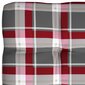 vidaXL palešu dīvānu matrači, 7 gab., sarkans četrstūru raksts cena un informācija | Krēslu paliktņi | 220.lv
