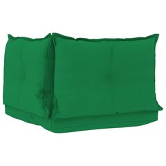vidaXL palešu dīvānu matrači, 3 gab., zaļš audums цена и информация | Подушки, наволочки, чехлы | 220.lv