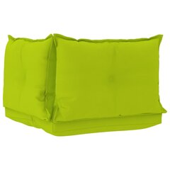 vidaXL palešu dīvānu matrači, 3 gab., spilgti zaļš audums цена и информация | Подушки, наволочки, чехлы | 220.lv